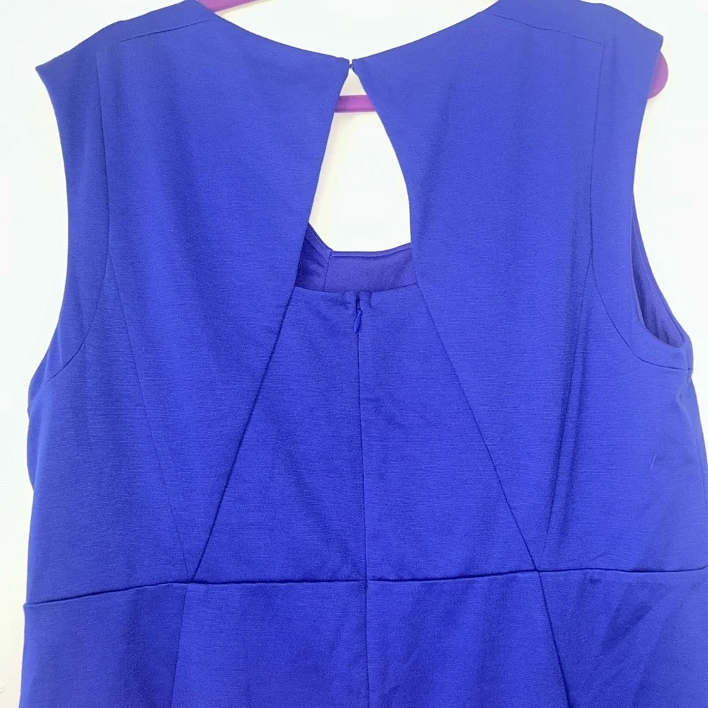 Ann Taylor Blue Sheath Mini Dress Cocktail - Picture 4 of 6